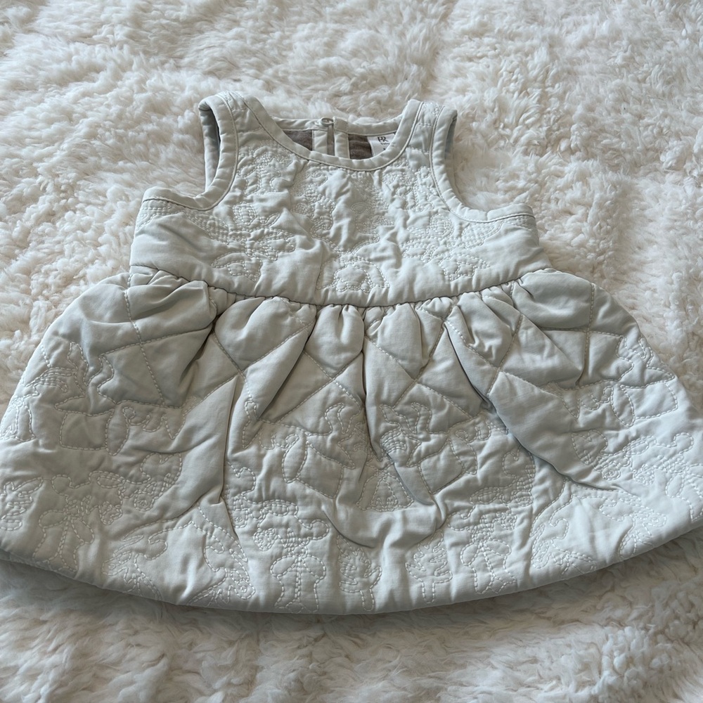 Banana Republic Cream Quilted Baby Dress